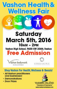 2016 Vashon Health & Wellness Fair poster